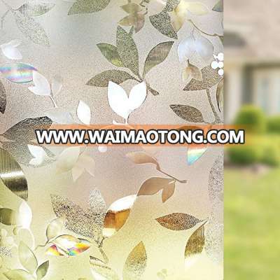 3D embossed flower pattern electrostatic pvc film for home glass door